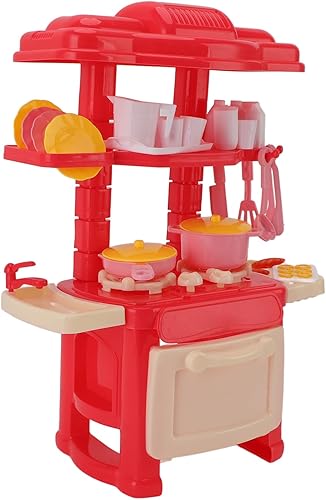 Fdit Juego de cocina en miniatura para niños pequeños, juego completo de utensilios de cocina para niños y niñas, juguetes de cocina de simulación