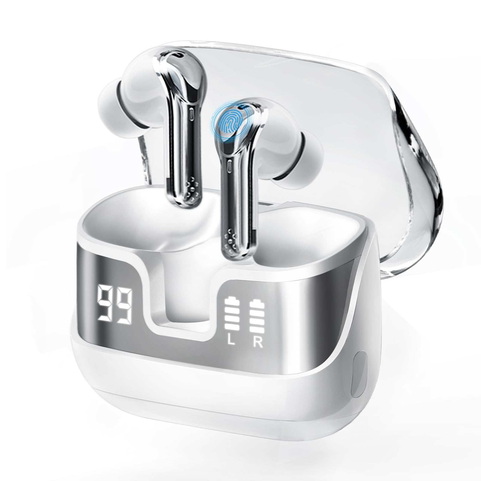 Translation Earbuds, 3-in-1 AI Language Translator Earbuds Supports 140 Languages, Translation Earbuds Real Time Bluetooth Instant Two-Way Translation Device for Travel Learning Business