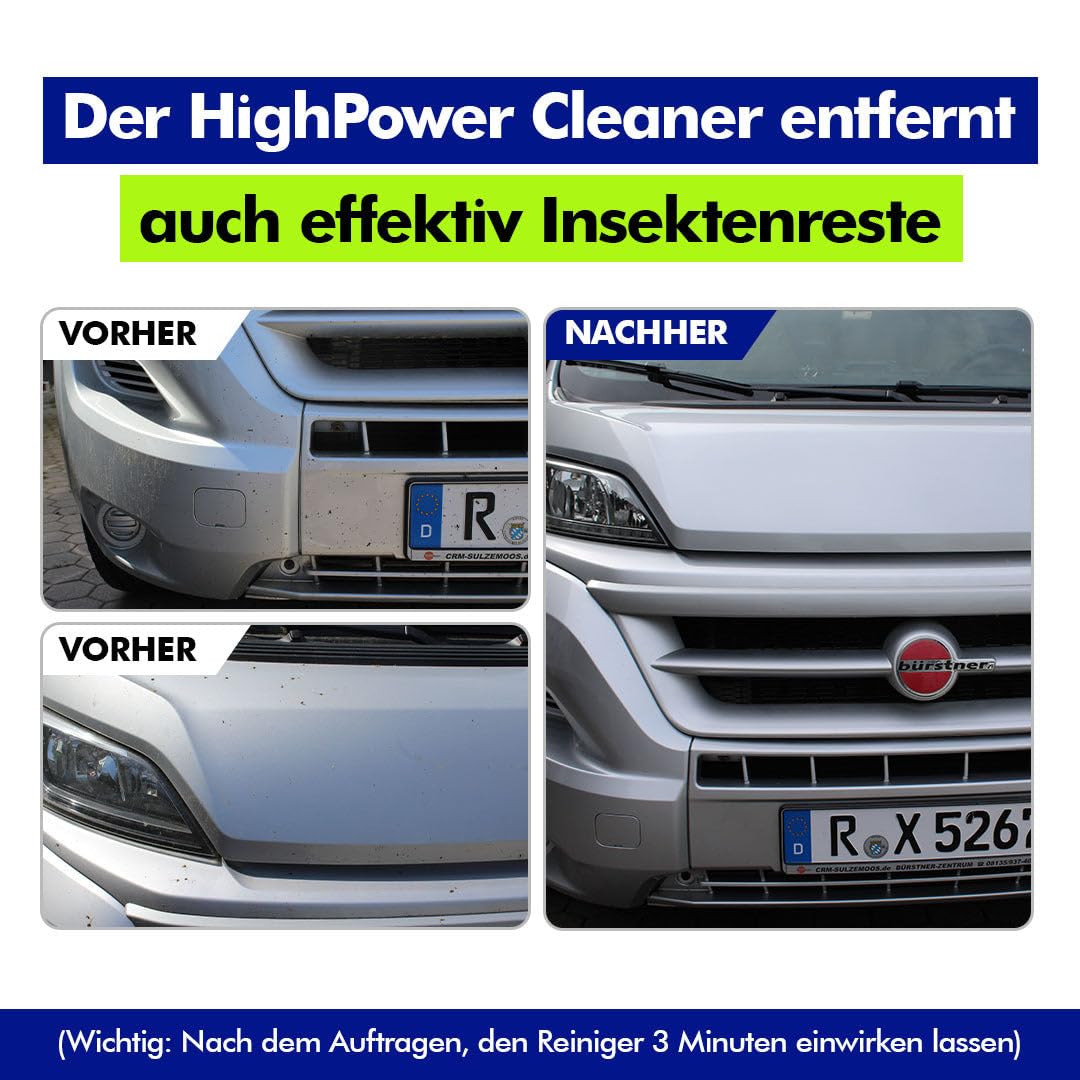 cleantruck Vikan MaxX Caravan Reinigungs-Set | Hochwertiges Komplett-Set für Wohnmobil & Caravan | Waschbürste, Teleskop-Stiel, Felgenbürste, Wascheimer & 5kg HighPower Cleaner