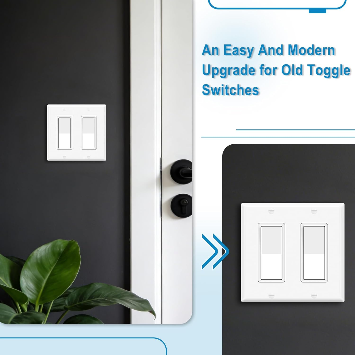 Greencycle 12 Pack Lights Switches Rocker,15 Amp Single Pole Lights Switches White,SP Paddle Light Switch,120V-277V AC,On/Off Wall Switch,Residential/Commercial Grade,Home & Office,UL Listed