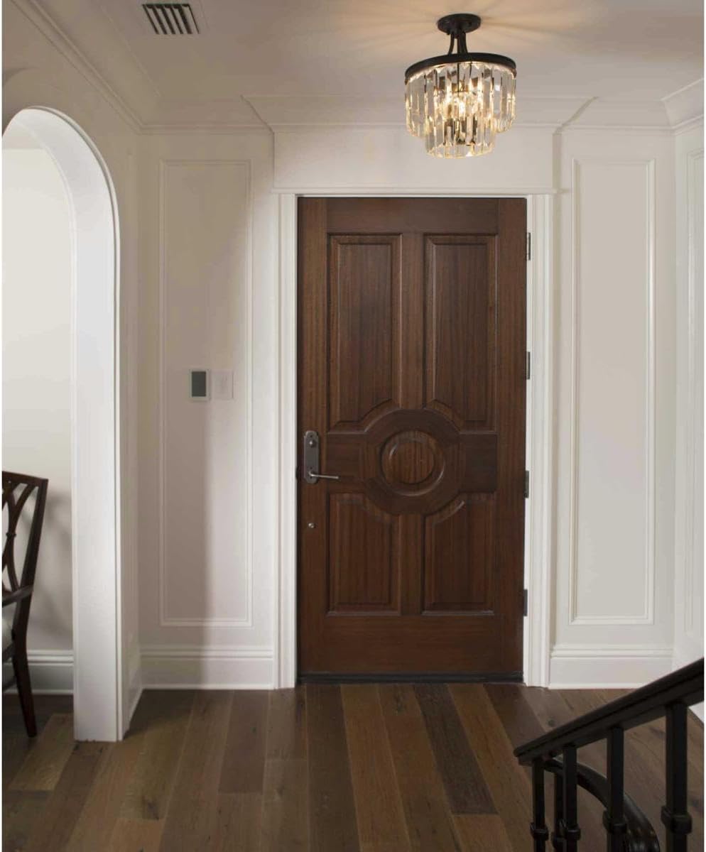 Progress Lighting Glimmer 3 Light 16 inch Antique Bronze Semi-Flush Mount Convertible Ceiling Light, P2326-20, Design Series