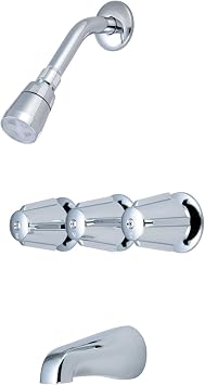 Olympia Faucets P-3210 مجموعة أدوات الاستحمام / المقبض الثلاثة ، إنهاء Chrome