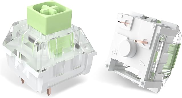 LTC Kailh x Box Switches Jade for Mechanical Gaming Keyboard DIY, 3pin Clicky RGB/SMD Waterproof MX Stem Switches with Switch Puller(30 Pcs, Jade)