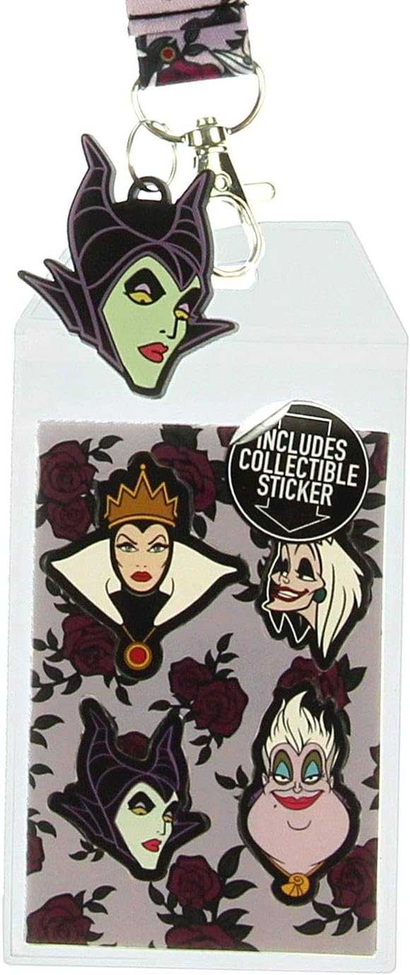 Disney Villains Breakaway Lanyard with ID Badge Holder and Maleficent Rubber Charm image 2