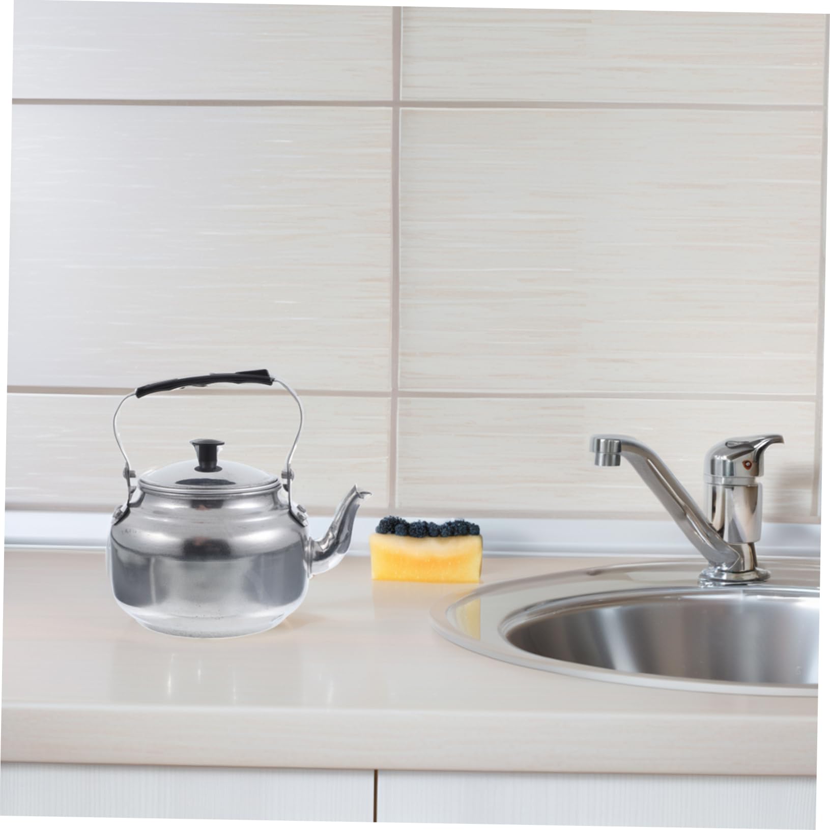 Housoutil Aluminum Alloy Teapot Filter Stovetop Kettle Tea Kettle Pot Tea Supply Random Color