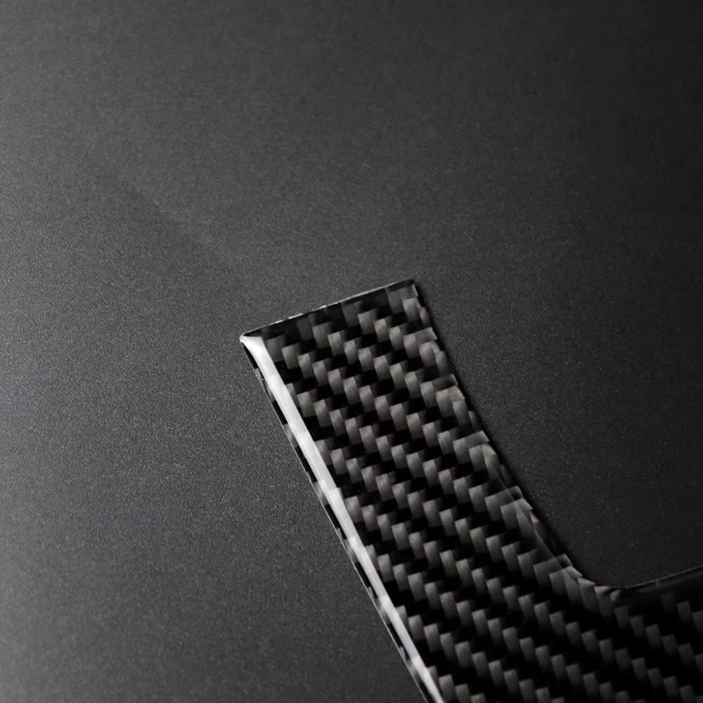 Custom Car Interior Carbon Fiber Central Control CD Multi-Function Button Frame Trim for BMW 3 Series E90 E92 E93 2005-2012(B style), Red