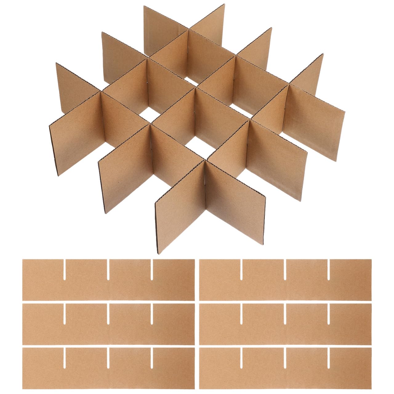 Gadpiparty Moving Boxes Dividers Cardboard Box Partition Kit for Glasses Dishes Protective Inserts for Packing Boxes Moving House Storage