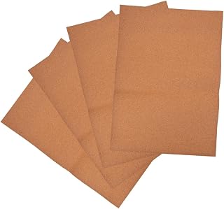 MUCKLILY 4 Rollos De Corcho para Frigorífico Cajón Estante Armario Cocina Tocador Dormitorio Armario Estante Color Marrón Claro
