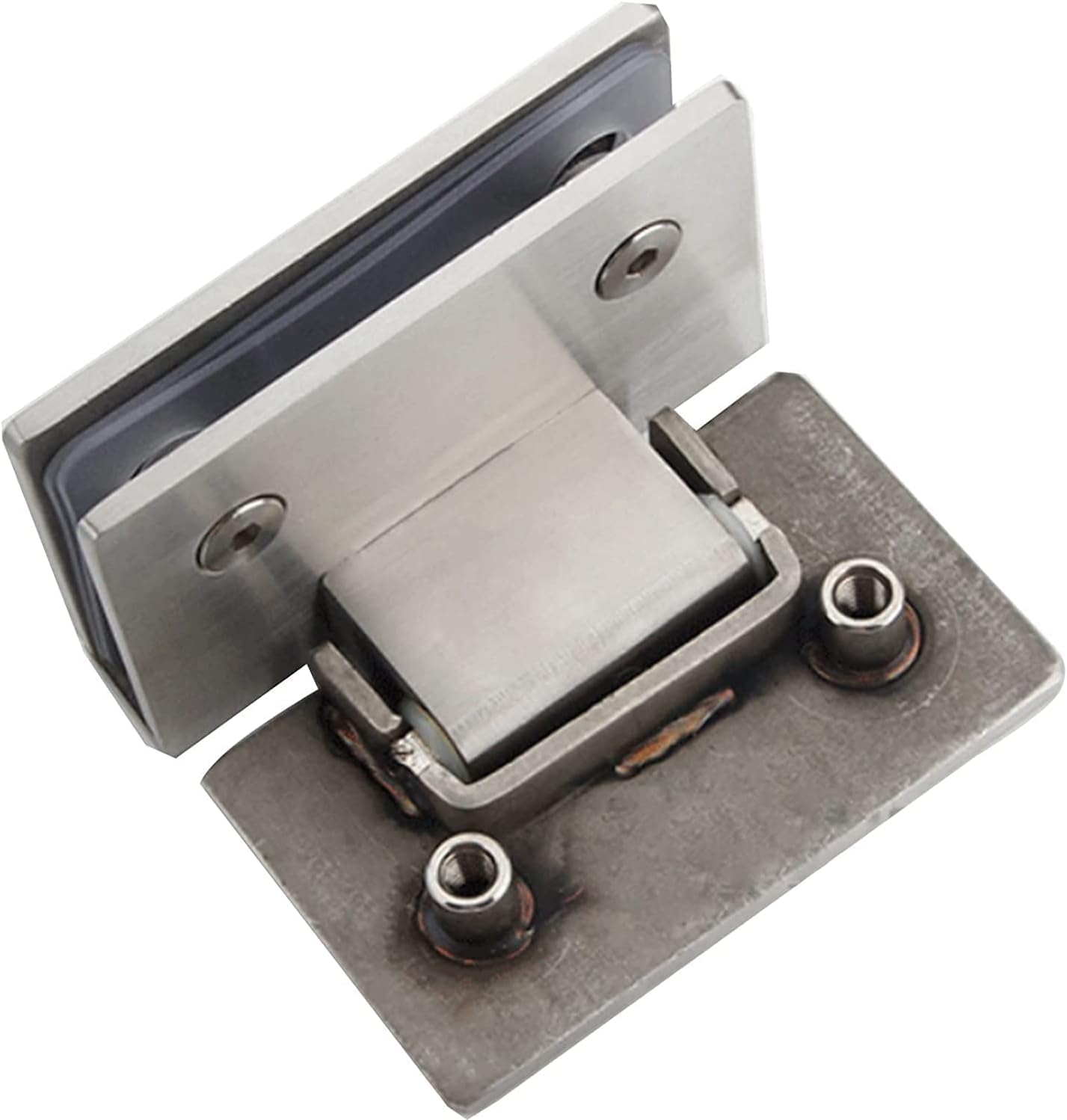Glass Shower Door Hinges,Glass Door Hinge,Bathroom Clamp,Pivot Hinges,90 Degree Glass Door Bathrooms Stainless Steel 304 Hinge, Glass Fixing Clip, Double-Sided Tempered Glass Hinges,