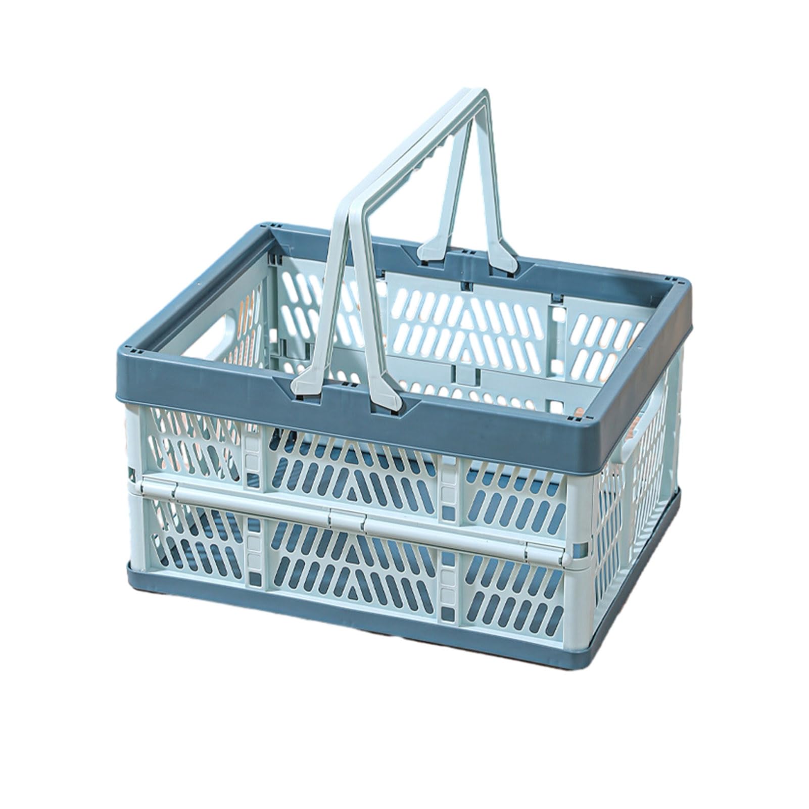 matumou Collapsible Storage Crate Plastic Foldable Storage Basket Large Capacity Stackable Crate with Handles for Office Bedroom Kitchen