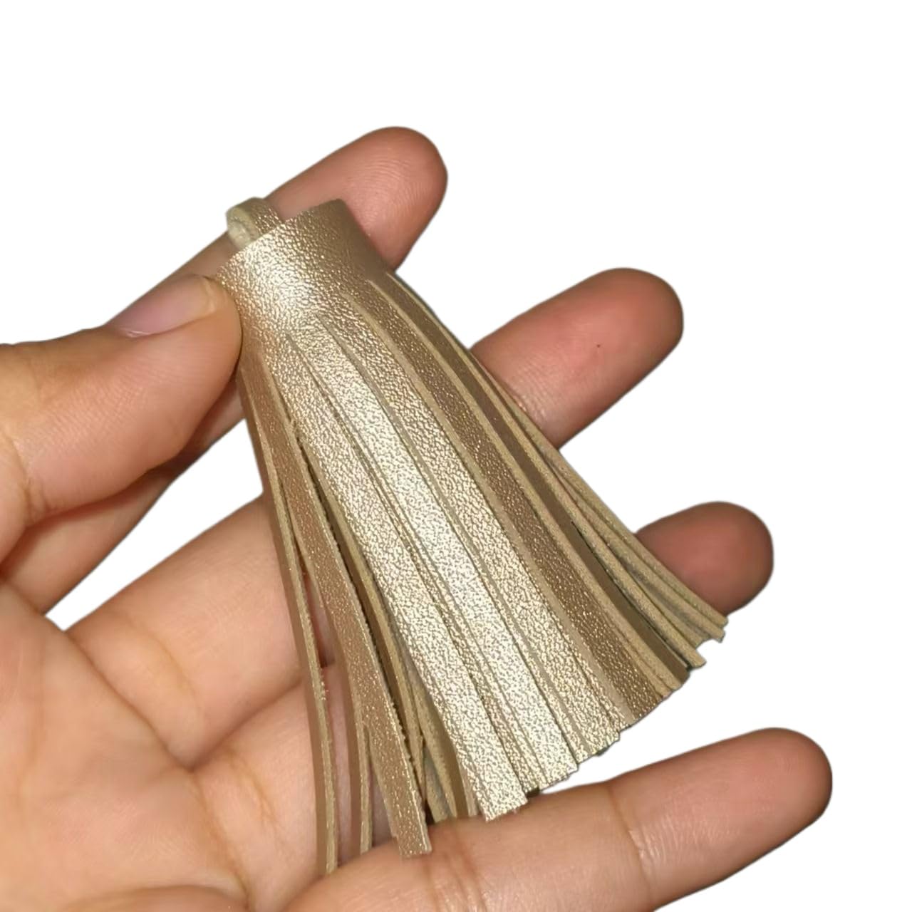 ROCKPOEM 12pcs Short Leather Tassels for Keychains and DIY Jewelry Making, Elegant Tassel Charms for Crafts and Bookmarks, Fat Leather Tassel Findings for Souvenir Accessories