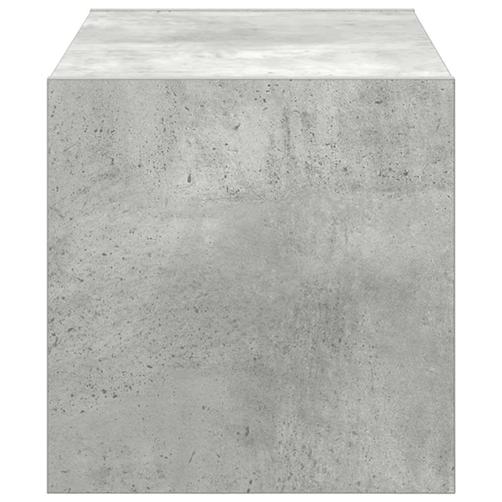 Schuhregal Betongrau aus Holzwerkstoff 60x30x30,5 cm stapelbar platzsparend für Flur Diele Eingangsbereich mit Mehreren Fächern zur Schuhaufbewahrung und Ordnung