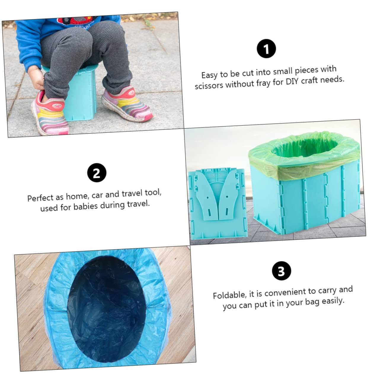 VICASKY Travel Potty for Toddlers Portable Children's Toilet Seat High Load-Bearing Capacity Simple Yet Practical