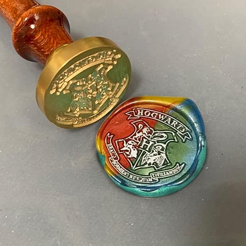 Miniatura 3 de VSECUON Sello para la escuela mágica, sello de cera creativo, misterioso, retro, ideal para regalo, cumpleaños, Navidad, fiesta temática (kit de 6