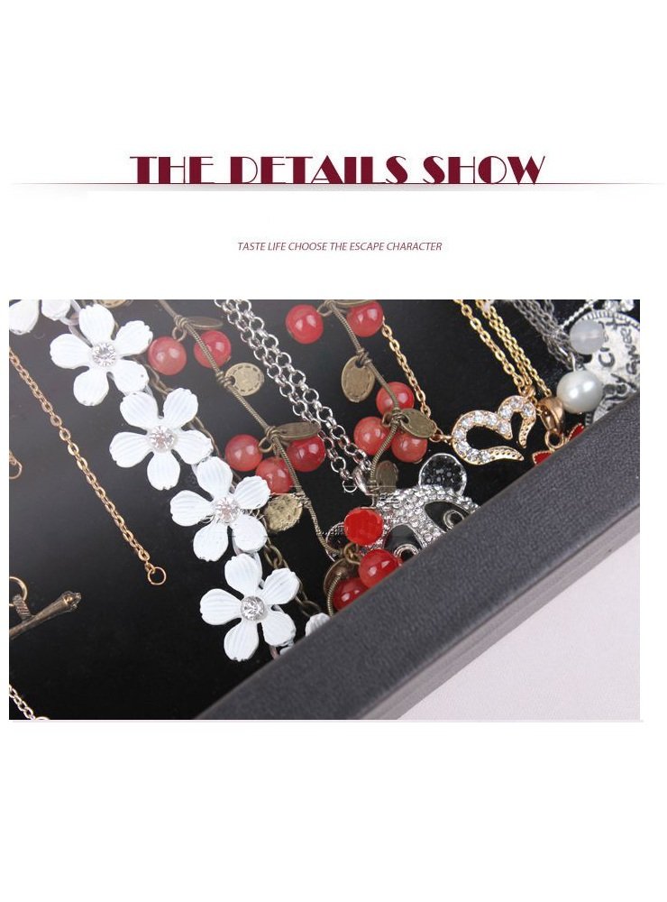 Buy Wudygirl 20 Hooks Necklace Tray Storage Box Jewelry Display