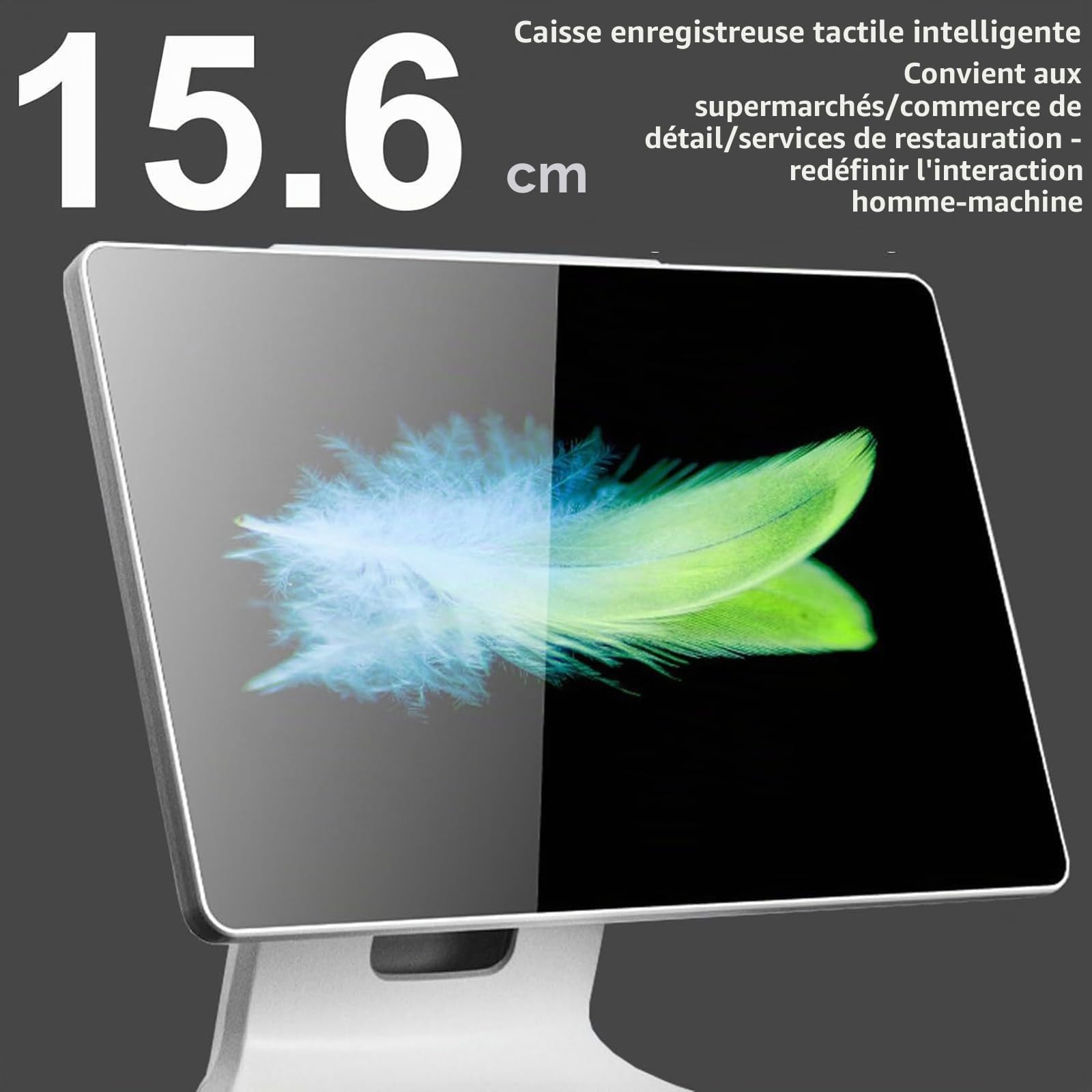 Caisse enregistreuse Tactile, Caisse enregistreuse TPV, Caisse enregistreuse avec Écran Tactile 15,6 Pouces, processeur N2840, 4 Go de RAM, SSD 64 Go, Windows 10 pour commerces et Restaurant