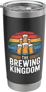 The Brewing Kingdom Knight Beer Mug Castle Stainless Steel Insulated Tumbler