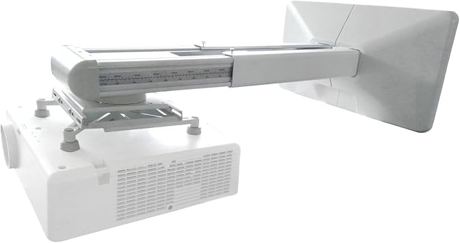 QualGear QG-PM-FT1-WHT Universal Projector Wall Mount with Fine Tune Adjustments