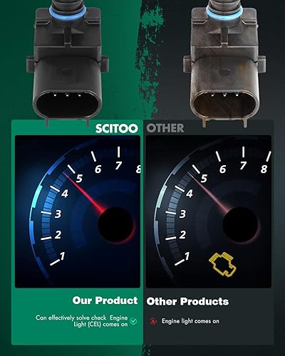 Miniatura 5 de SCITOO 56041018AD 56028562AB 56041018AC Sensor MAP Compatible para Jeep para Mitsubishi para Chrysler para Dodge de Presión Absoluta de Boost