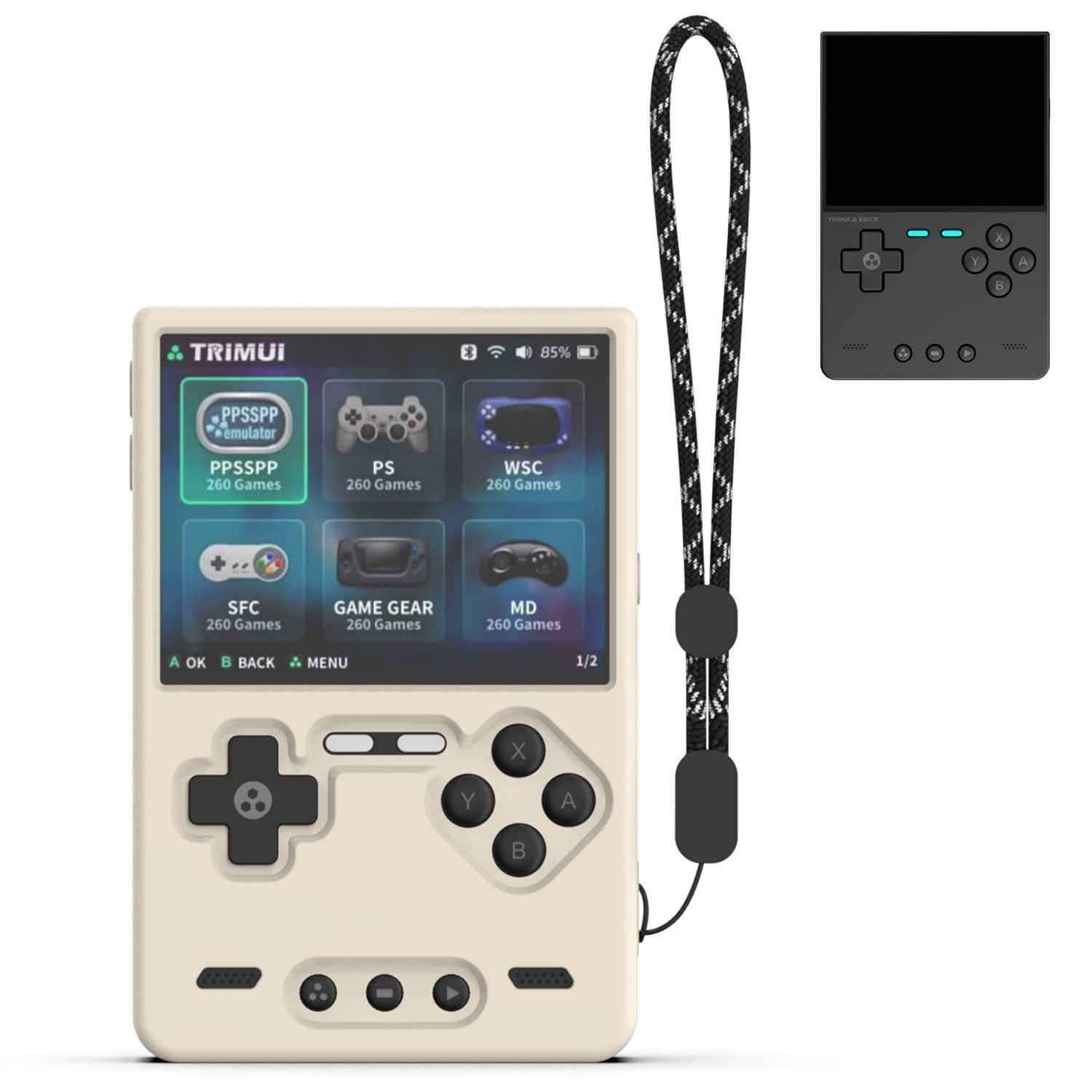 FIOPAZ Silicone Case for Trimui Brick Retro Handheld Game Console, Soft Skin Cover for Trimui Brick Accessories, Anti-Scratch Washable TrimuiBrick