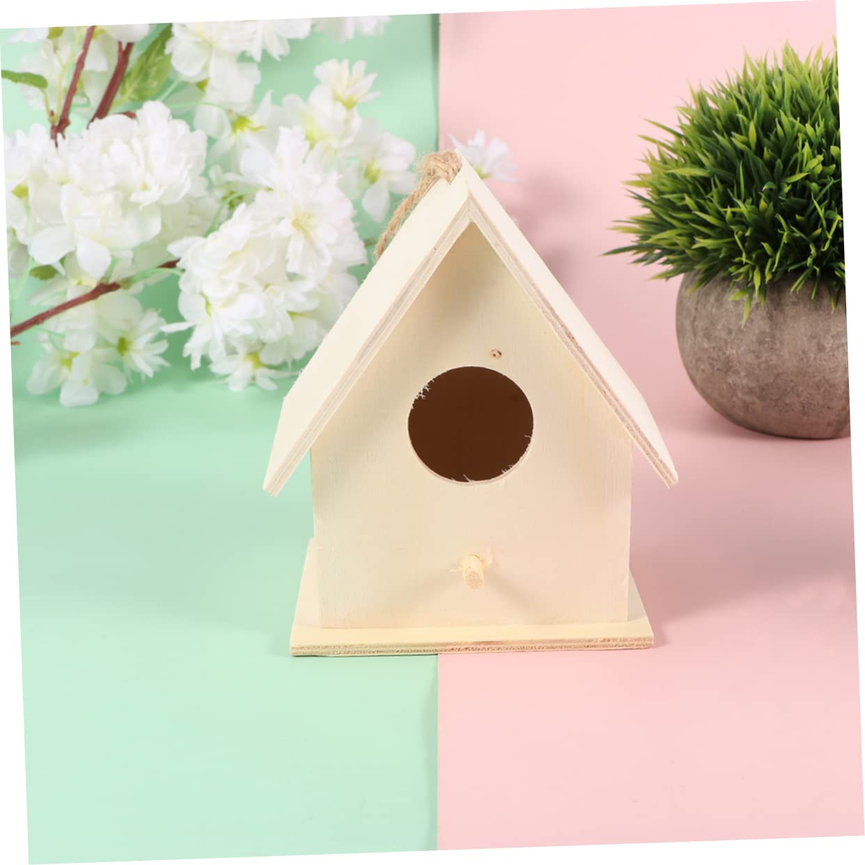 Tofficu 3 Set Pz Gabbie Per Uccelli Legno Per Diy Giocattoli Educativi Per Decorazioni Da Scrivania Kit Per Pittura E Stile 6 Pezzi * 3
