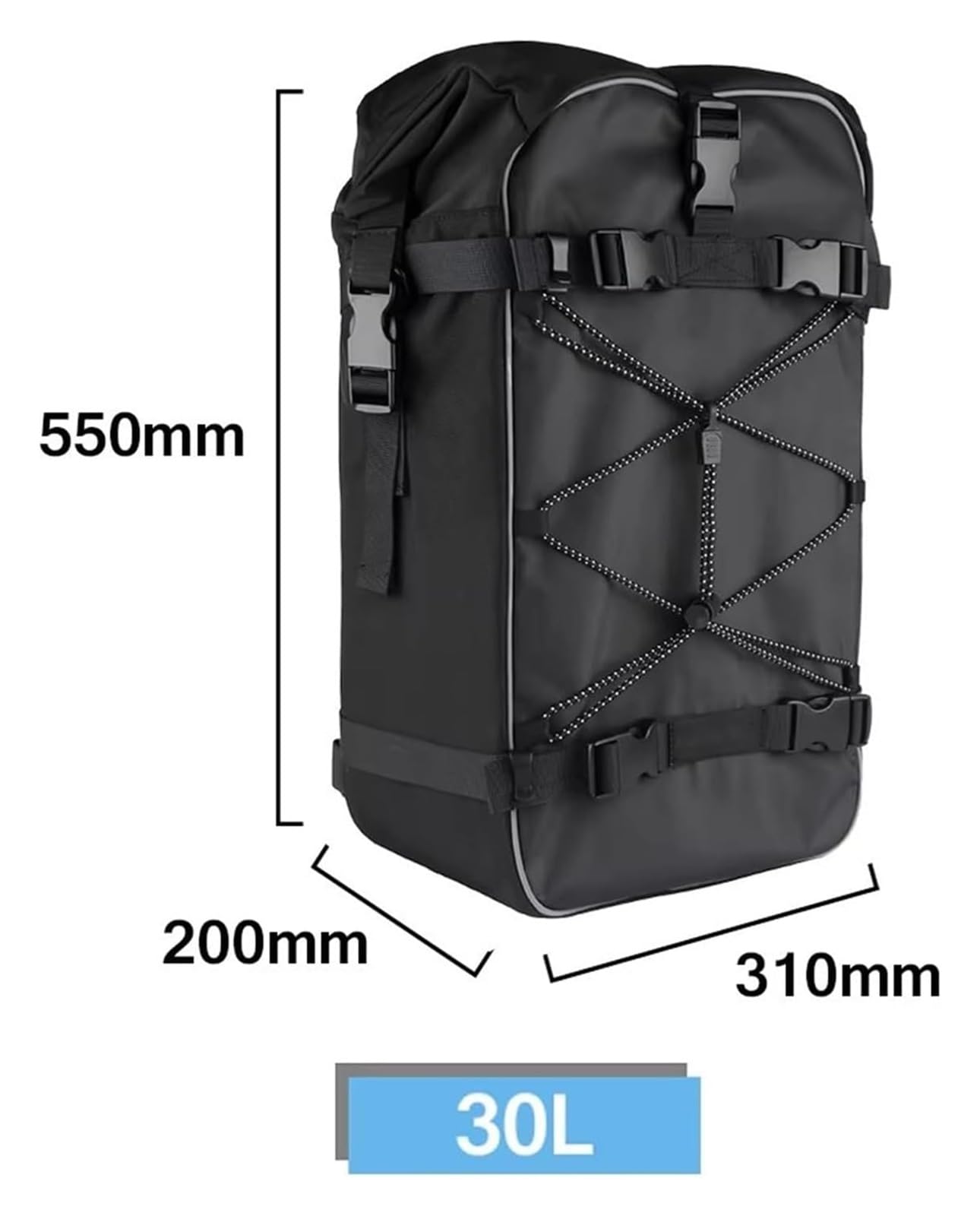 Moto Paraurti Borsa per BMW per R1200GS per R1250GS per F750GS per F850GS per CB500X per CRF1000L Borsa da Moto Zaino Laterale Paraurti Bagaglio Sella(30L)