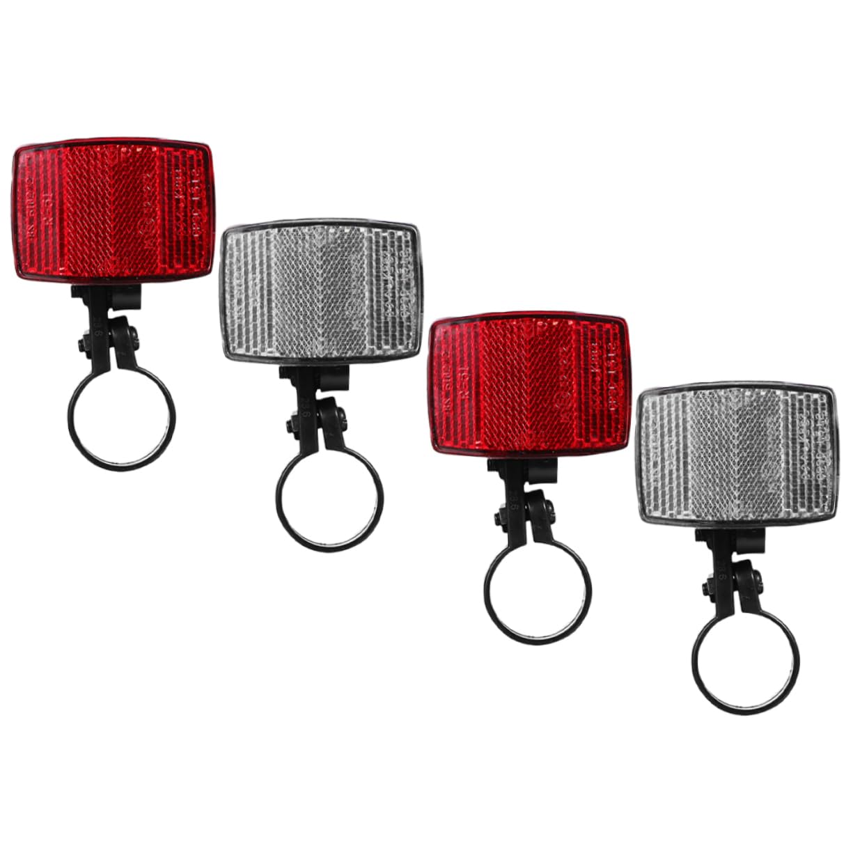 Toddmomy 4pcs Reflectors Reflective Pieces for Easy Installation Front Rear Lamp Reflectors for Enhanced Night Safety