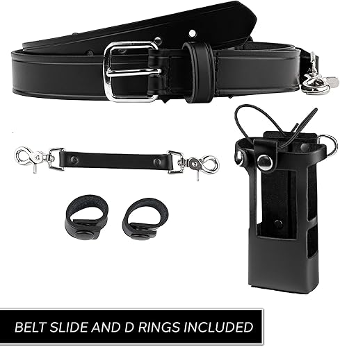 Miniatura 2 de Paquete de correa de radio de bomberos y soporte de cuero incluye funda de radio, correa, correa estabilizadora, protectores de cables