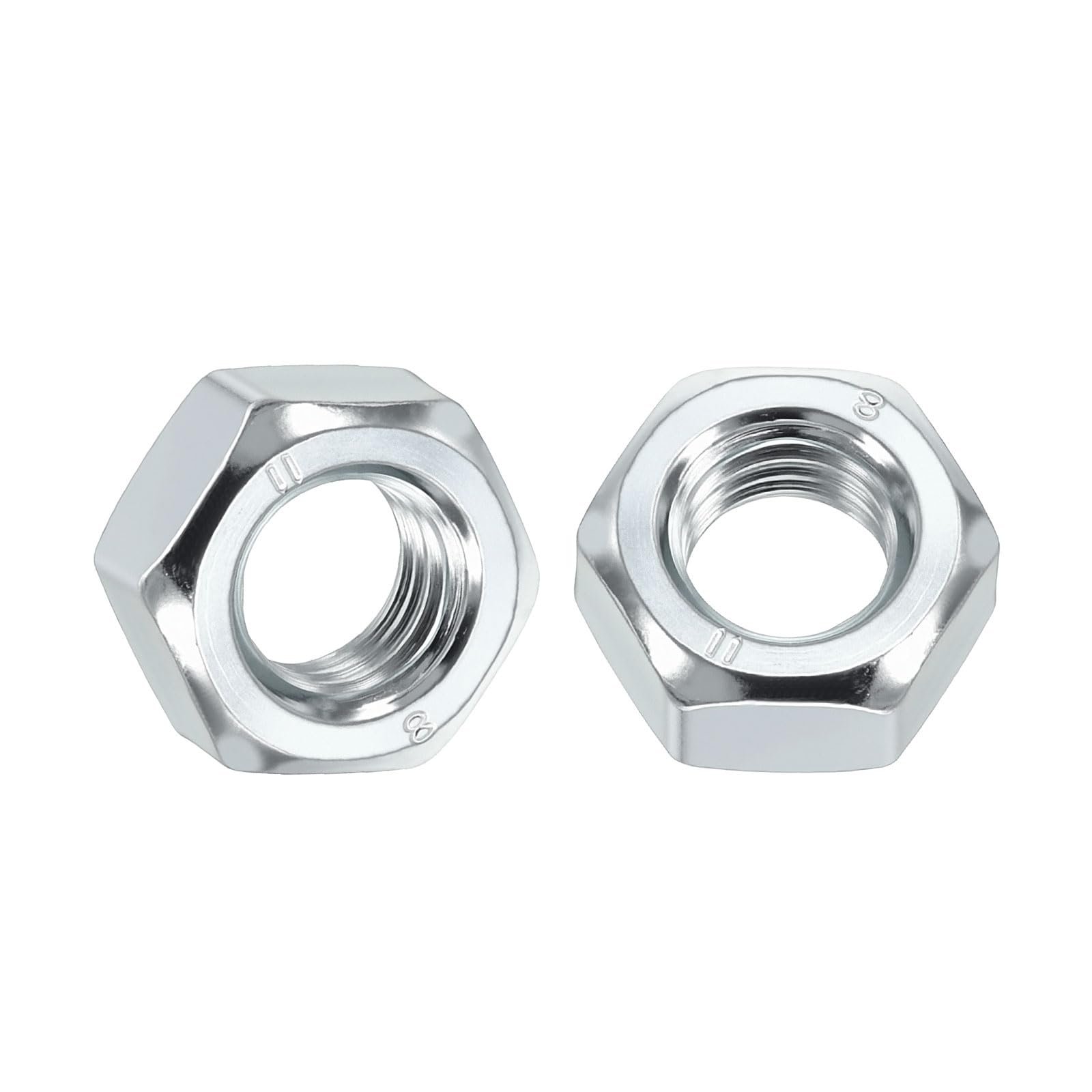 Kozelo 20pcs Hex Nuts - [M10-1.5] Carbon Steel Grade 8 Hardware Nuts for Mechanical Repair & Assembly, Standard Metric Coarse Thread Nut, Zinc Plated