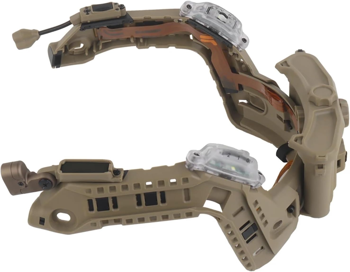 Tactical Modular Rail Set for Fast Airsoft Helmet Mount Red/White/IR Flashlight Signal Light Battery Box Integrated Gear