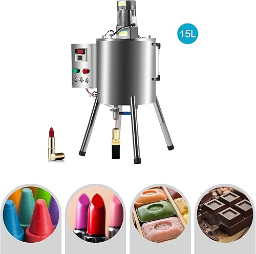Miniatura 9 de Máquina de llenado de mezcla de agitación de calefacción automática comercial de 15L4Gal, máquina de llenado de lápiz labial 110v 1500w para