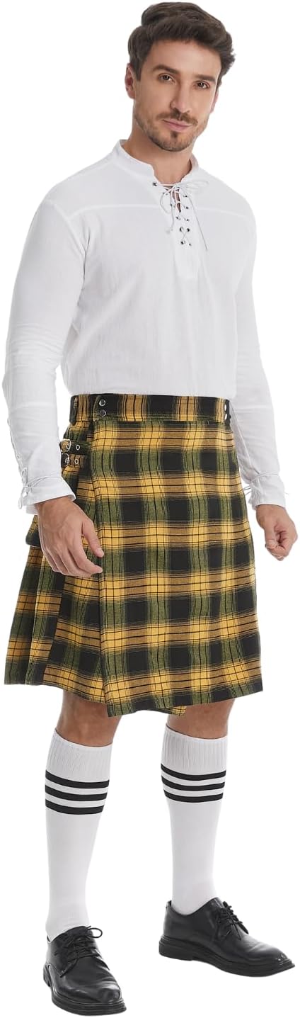 Scottish Traditional Costume Kilt for Men with Cargo Pockets Tartan Utility - Image 7
