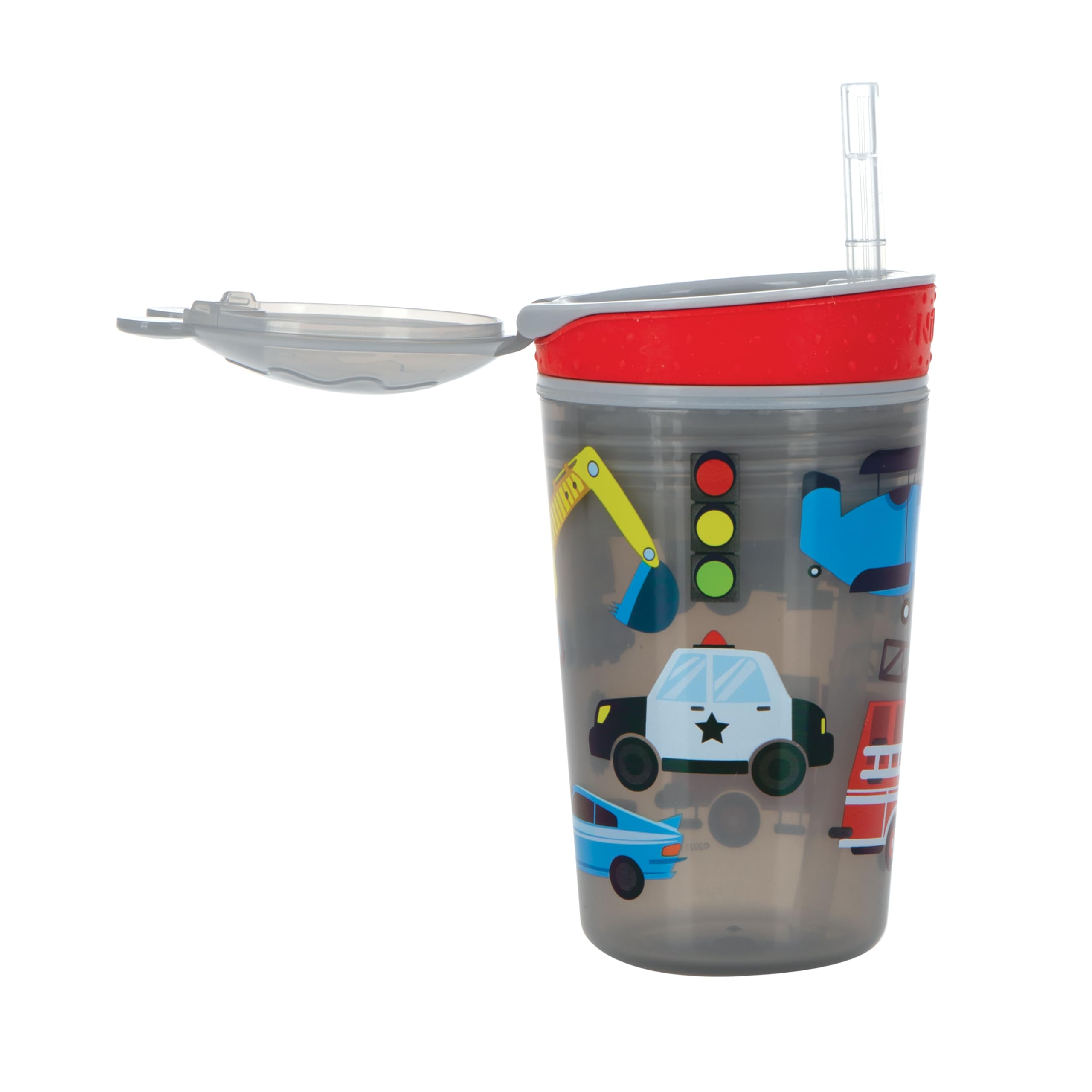 Nuby Snack N' Sip 2 en 1 - Taza para aperitivos y bebidas (verde)