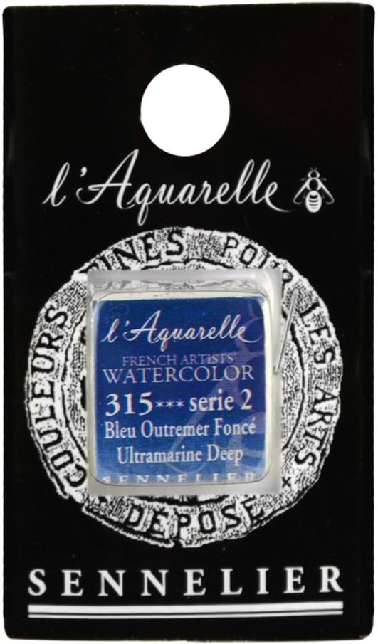 SENNELIER L'Aquarell French Watercolor Half Pan Replacement, Ultramarine Deep