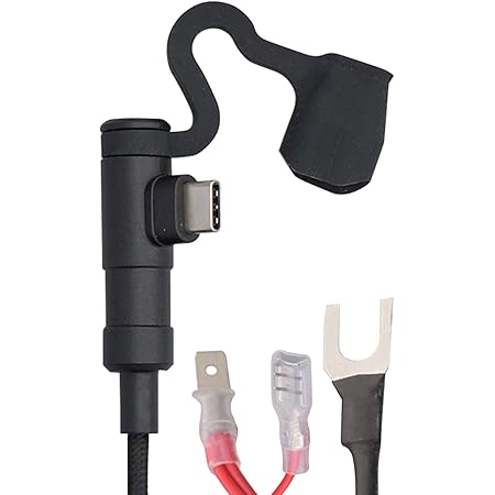 Amazon デイトナ バイク用 電源ケーブル 電源供給 ケーブル一体型 Usb C Pd3 0対応 急速充電 18w Android対応 L字コネクター 車 バイク 車 バイク