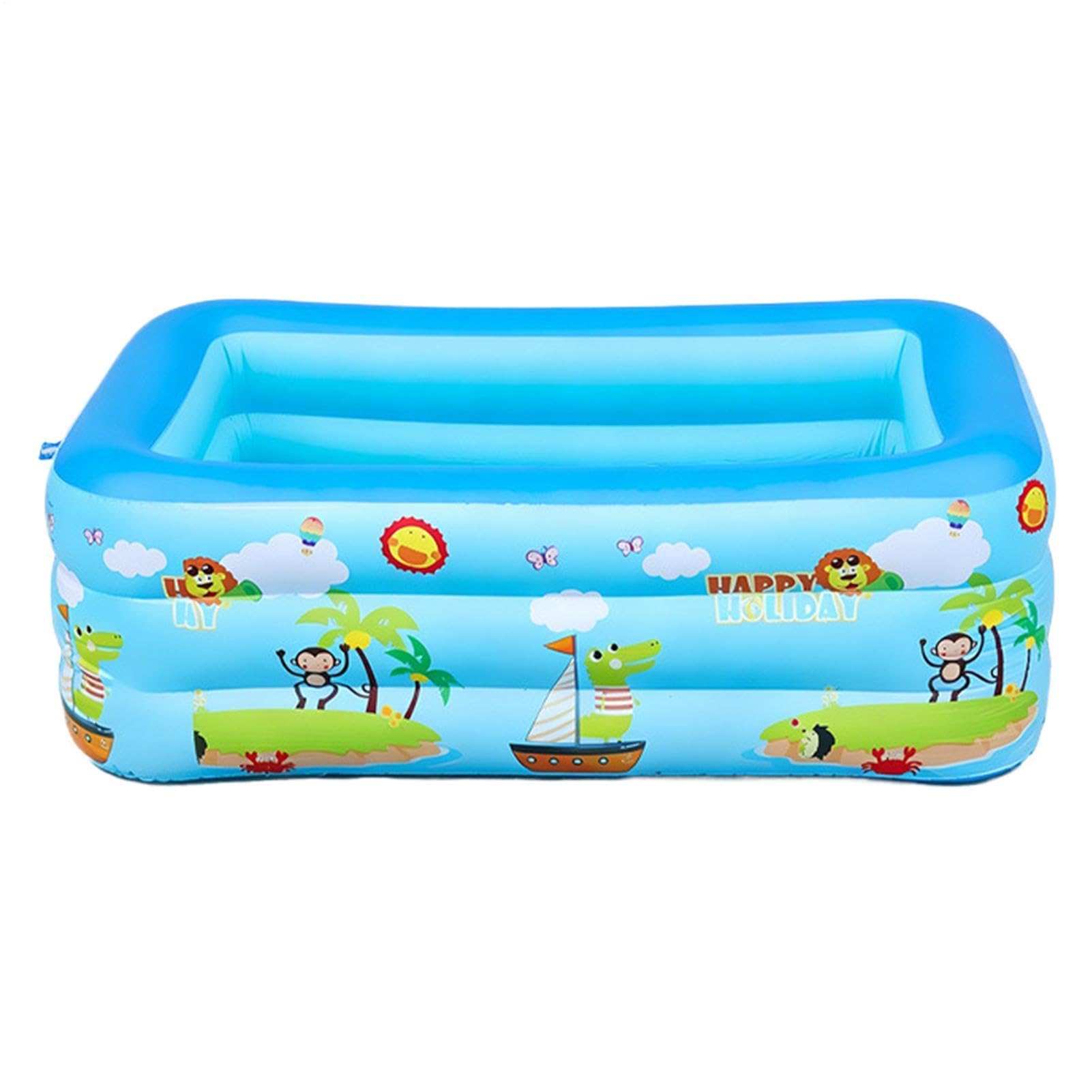 Piscina Gonfiabile Per Bambini - Grande Pieghevole Portatile Resistente Ai Raggi UV | Piscina Gonfiabile Quadrata Da Esterno | Per Adulti E Piccoli, Interno Esterno, Acquatico, Giardino, Prato