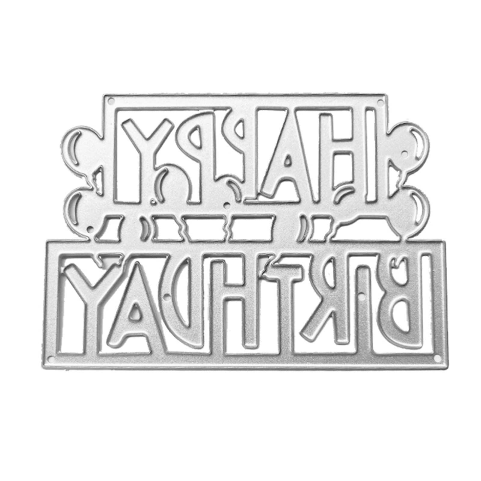 Tsophreniq Happy Birthday Die Cut Stencils Scrapbooking Embossing Tool Carbon Steel Cutting Die for Scrapbooking Card Making Album Metal Cutting Dies