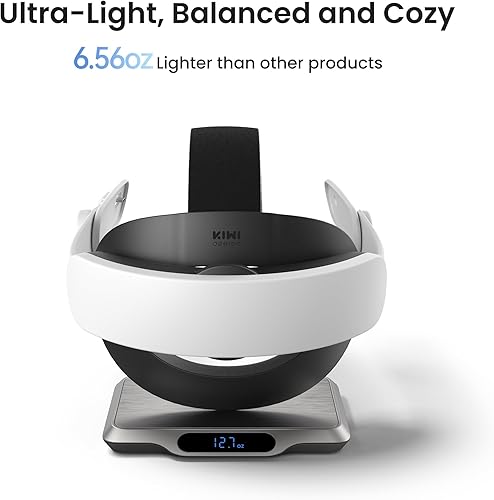 Vista 2 de KIWI design K4 Boost Battery Head Strap for Meta Oculus Quest 3/3S, Adjustable VR Headband Accessories with Dual Charge, Extend Playtime & Reduce