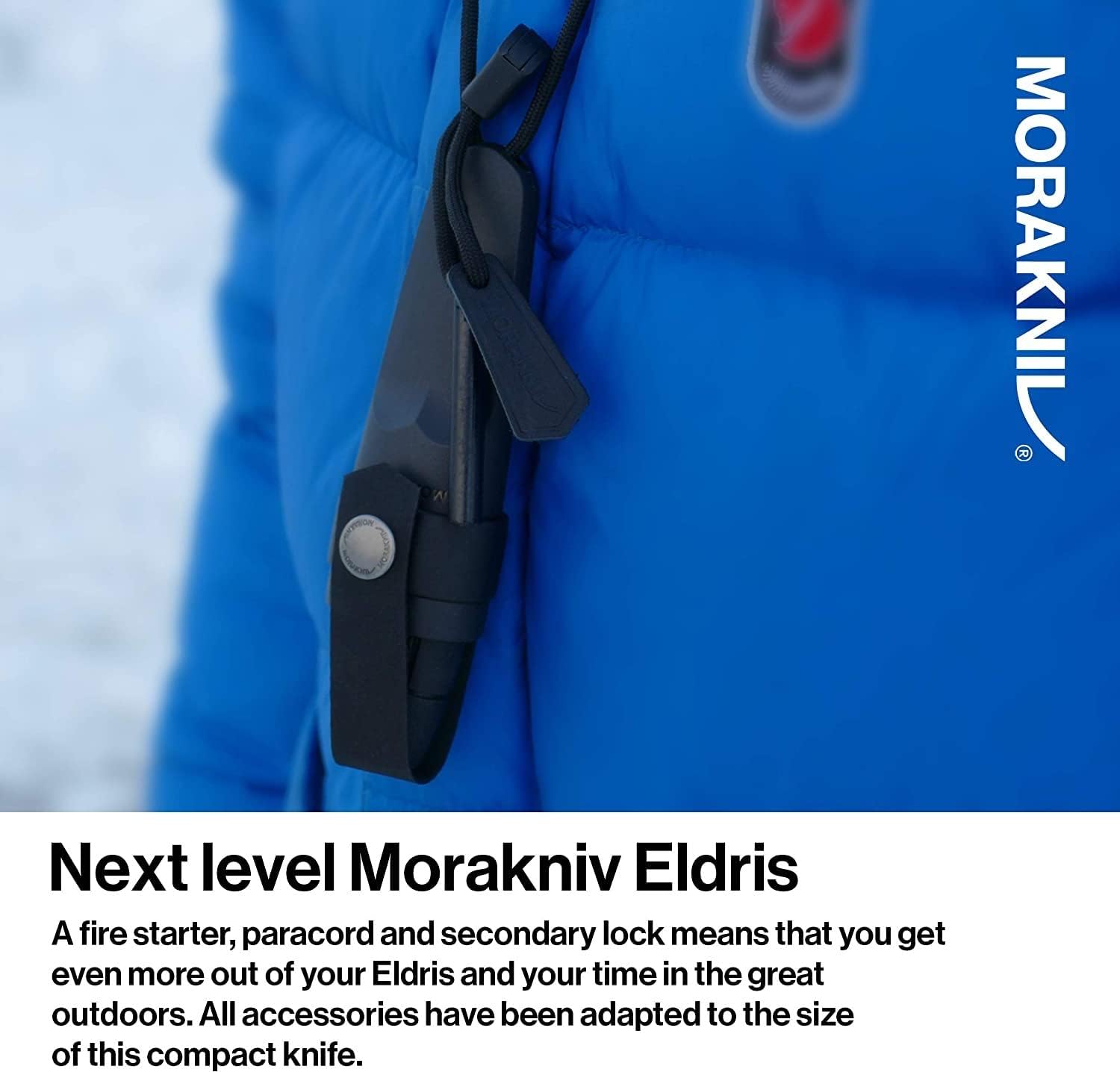 Morakniv Eldris Stainless Steel Pocket-Size Fixed-Blade Knife with Sheath and Fire Starter, 2.3 Inch,Black : Sports & Outdoors