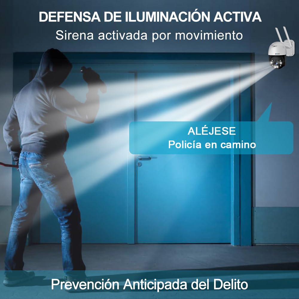GENBOLT 2K 3G/4G LTE Cámara de Seguridad Exterior sin WiFi CCTV con Sim | Grabación 24/7, PoE con cable, Videovigilancia Celular, Detección Humana Nocturna Color，25 FPS