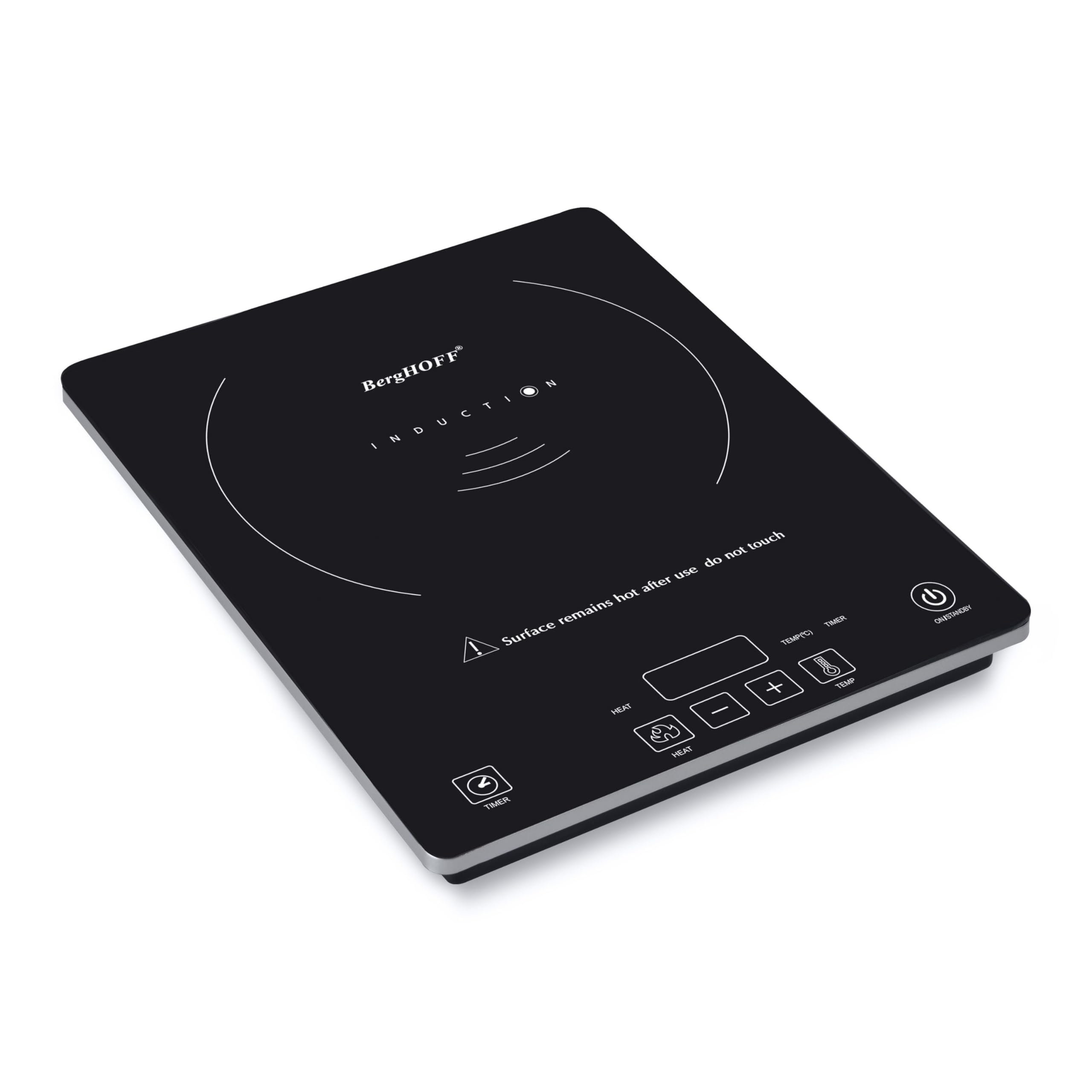 BergHOFF Tronic Tempered Glass Touch Screen Induction Cooktop 1800W, Auto-pan Detection, 14