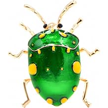 Enamel Beetle Brooches Women Cute Bug Brooch Pin Blue Color Jewelry Gift