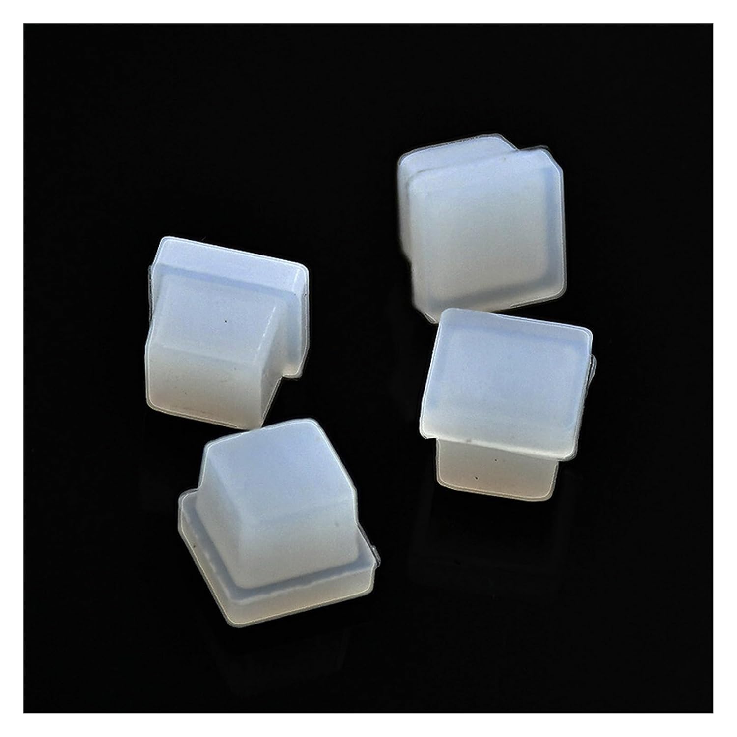 Run Ken Silicone Stopper Cell Cover Glass Cuvette Plug Quartz Cuvette Silicone Cap for Size 10 * 10mm Cuvettes Resistant Corrosion 100/PK