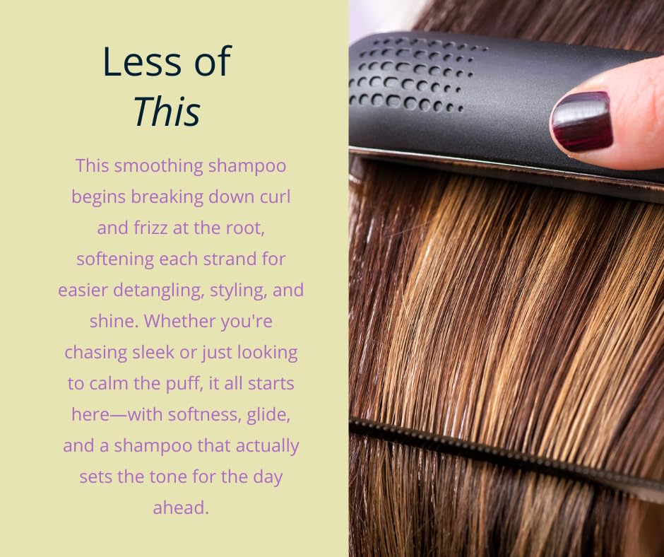 Sleek One Straightening Shampoo | Frizz Control & Smoothing Cleanser | Sulfate & Paraben Free, Color-Safe Haircare | Heat & Humidity Protection | Protein-Rich Formula (32OZ)