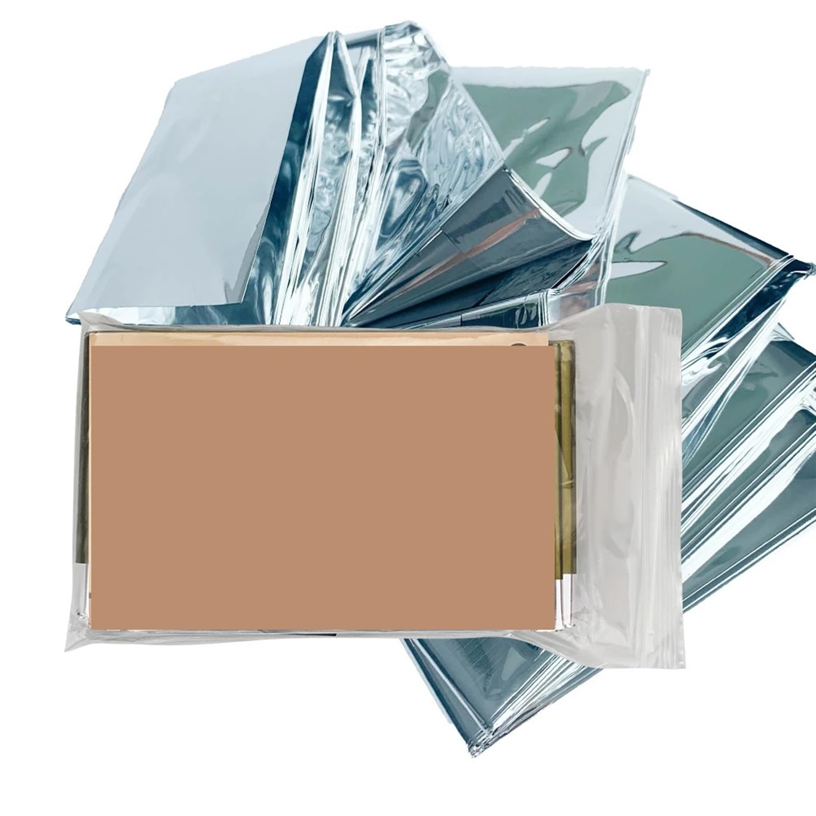 Rettungs-Notfalldecke, 1,6 x 2,1 m, Space Mylar Thermal for Outdoor, Wandern, Überleben, Erste-Hilfe-Set, Couverture De Survie(Ru,8pcs)