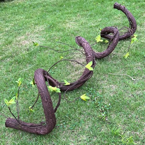 Bakoukiter Bendable Artificial Tree Thick Trunk Twigs Cane Climbing Vine Branches with Moss 6Ft Faux...