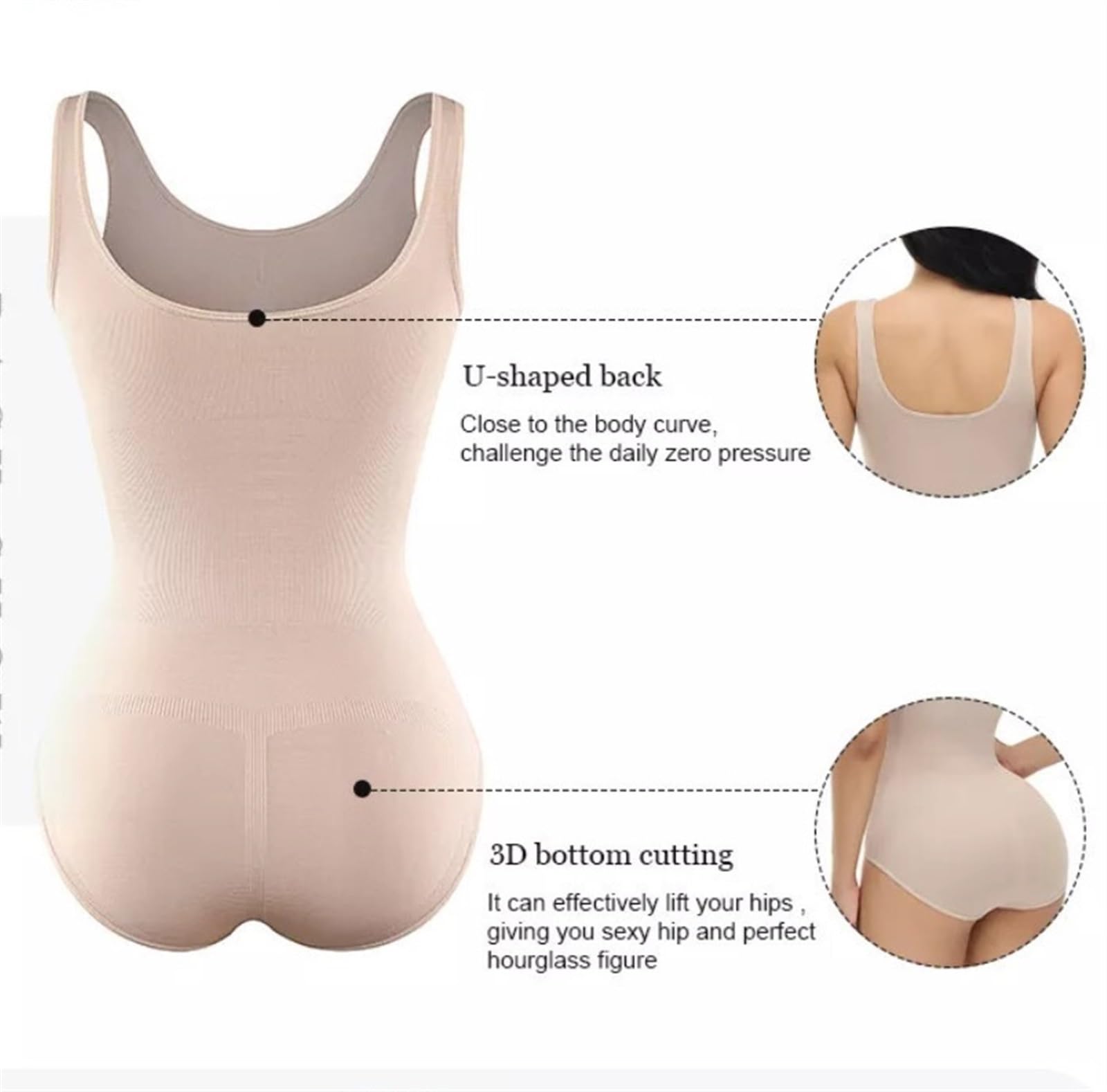 MMRTDJDR Body Modellante da Donna Perizoma Modellante per Il Controllo della Pancia per Sollevamento dei Glutei Taglie Forti Senza Cuciture