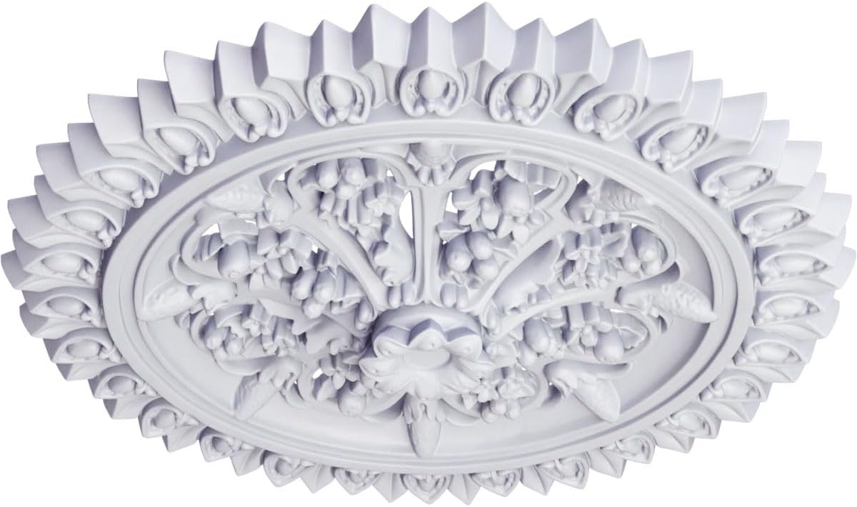 Ekena Millwork CM20SHPGS Shakuras Ceiling Medallion 19 3/4"OD x 1 3/8"P (For Canopies up to 5") Factory Primed
