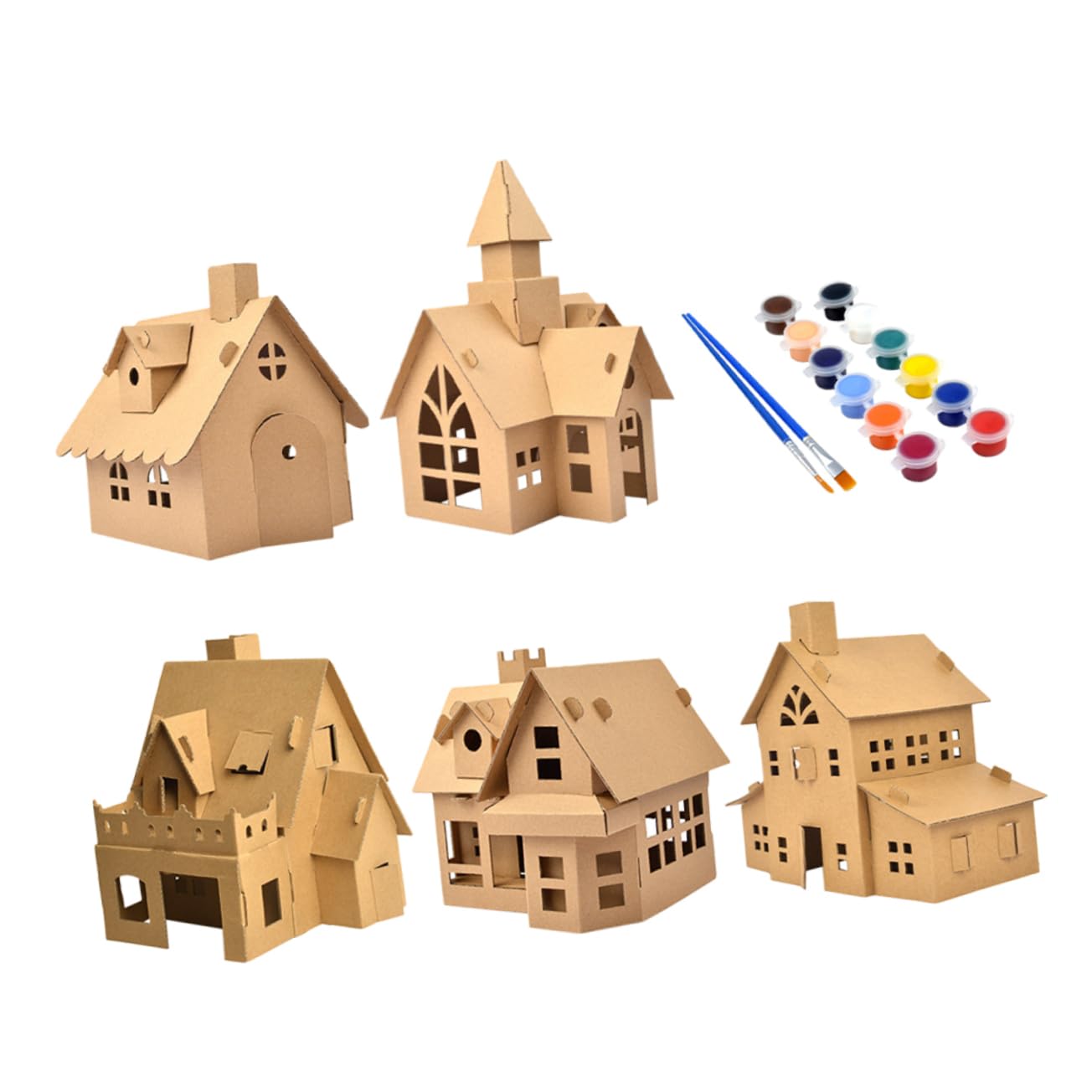 DECHOUS DIY Material Package Create Your Own Christmas House for Kids Decorations