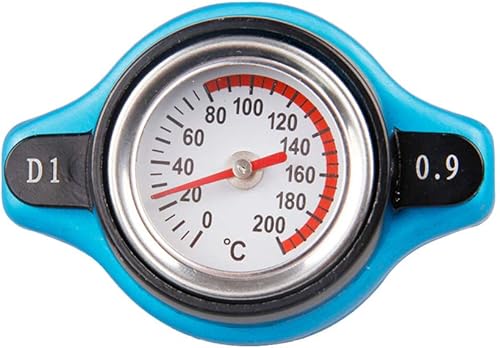 Wakauto Cubierta del tanque de agua del coche Termómetro Tapa del radiador Cubierta del tanque 0.9 Bar Pequeño